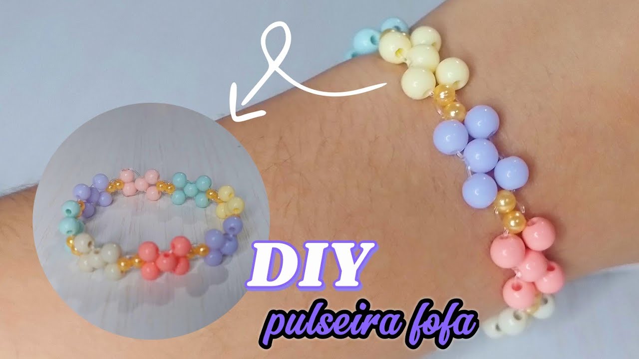 DIY -💜Cute bracelet/pulseira fofa💜