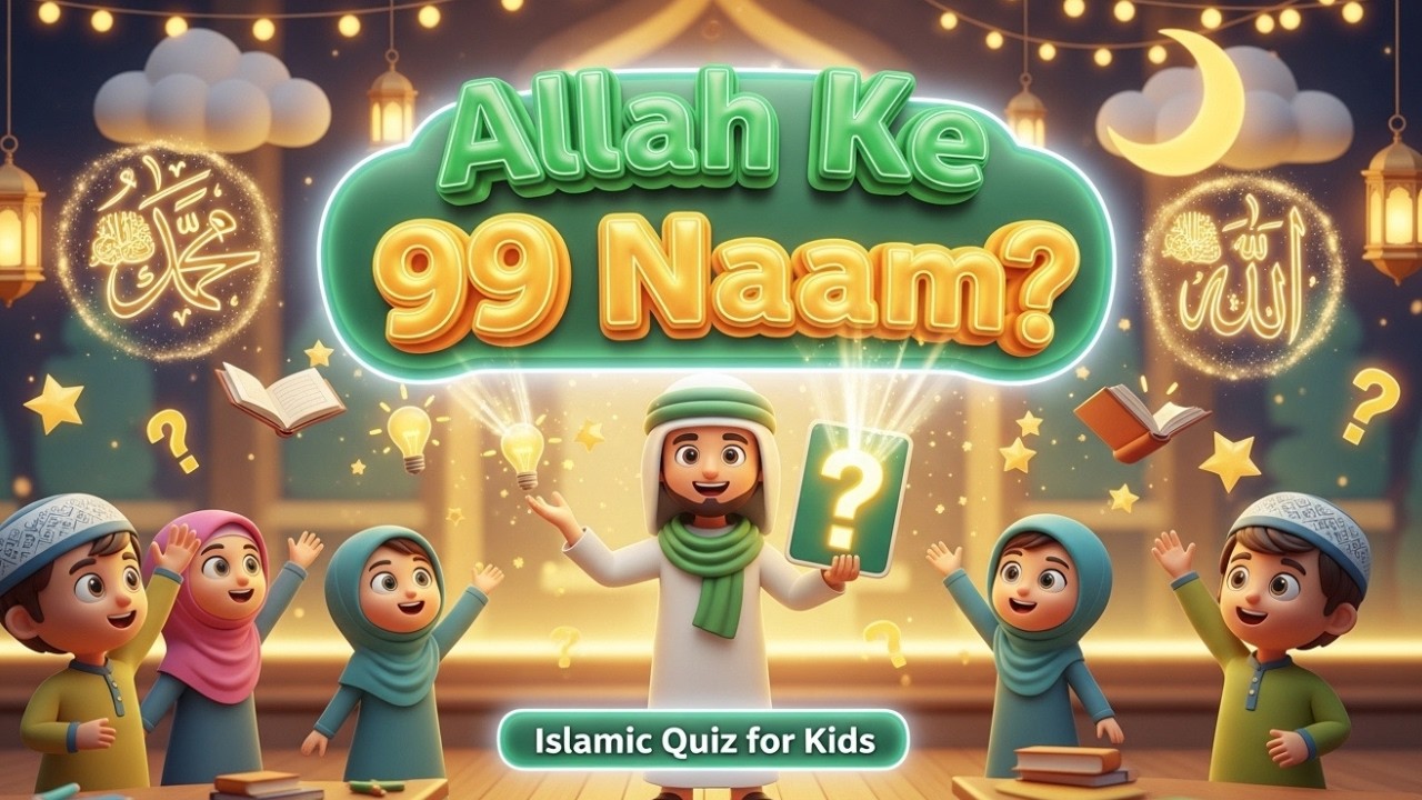 Allah Ke 99 Naam Quiz 🌟 | Kitne Naam Aapko Yaad Hain? Islamic Quiz for Kids