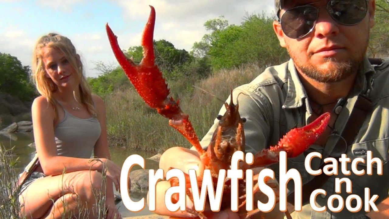 Crawfish Catch N Cook Survival -Hand Caught / Fire Grilled- Crawdads