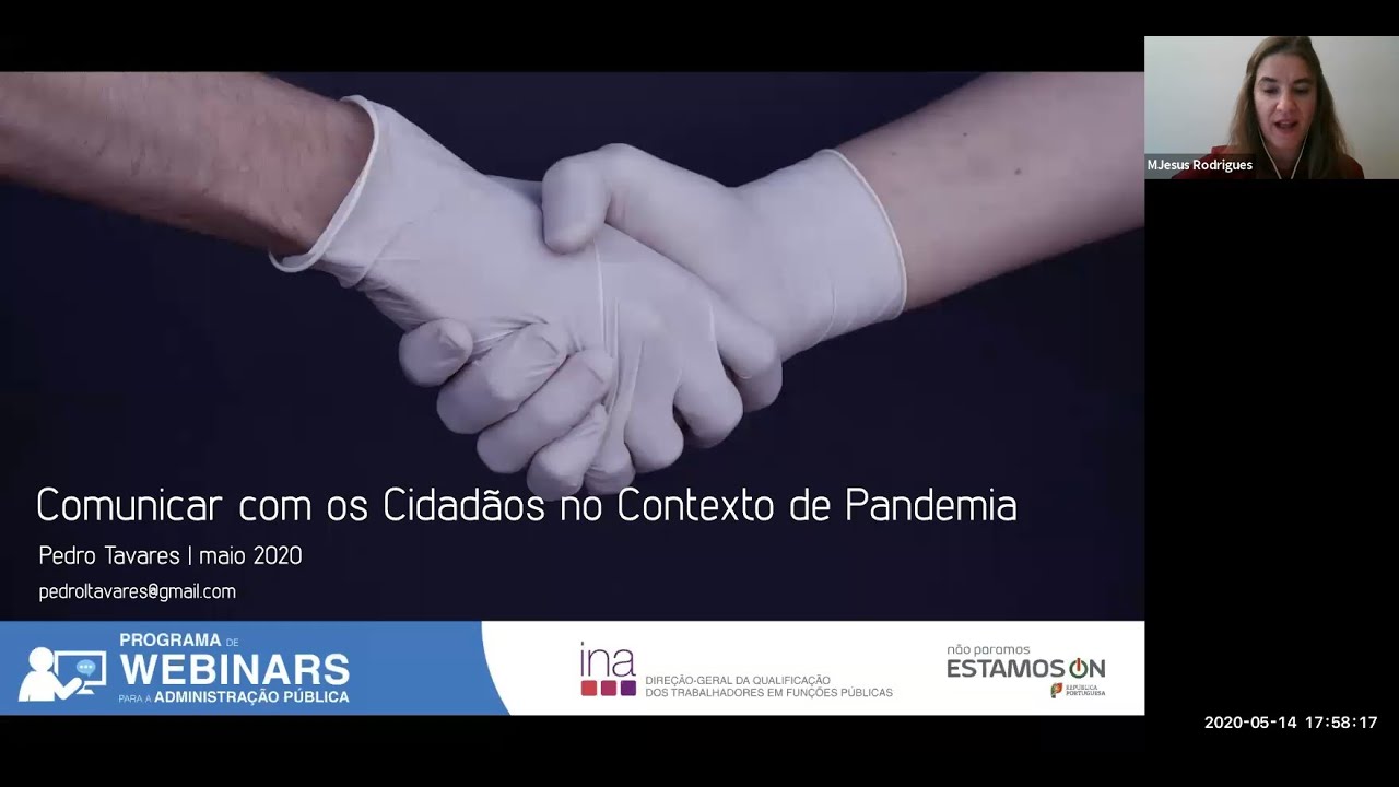 Webinar - Comunicar com os Cidadãos no Contexto da Pandemia (Gravação)