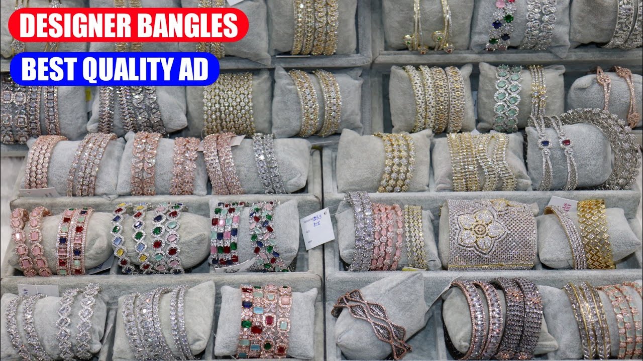 Artificial AD Bangles | Silver, Rose, Gold and Black Polish Bangles in Wholesale Price