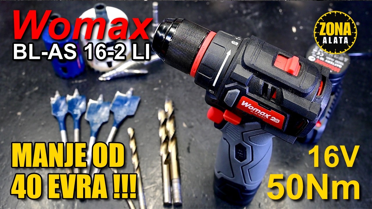 Ovo nisam ocekivao - Iznenadila me Womax 16V Aku Busilica iz Woby Haus - Recenzija TEST 4K