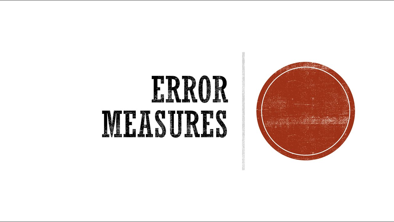 Error Measures in Motor Control and Learning