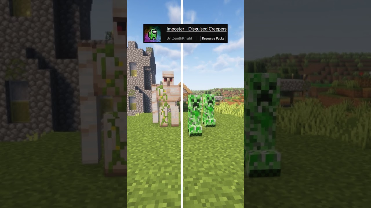 Minecraft CURSED Texture Packs #shorts #texturepack