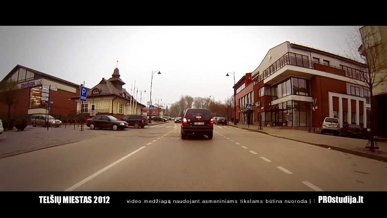 TELŠIAI 2012 11 17. (Virtuali 20 min. kelionė automobiliu po Žemaitijos sostinę)