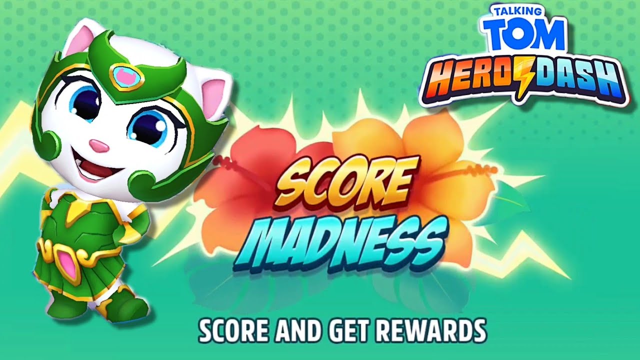 Talking Tom Hero Dash Emerald Angela High Voltage Score Madness
