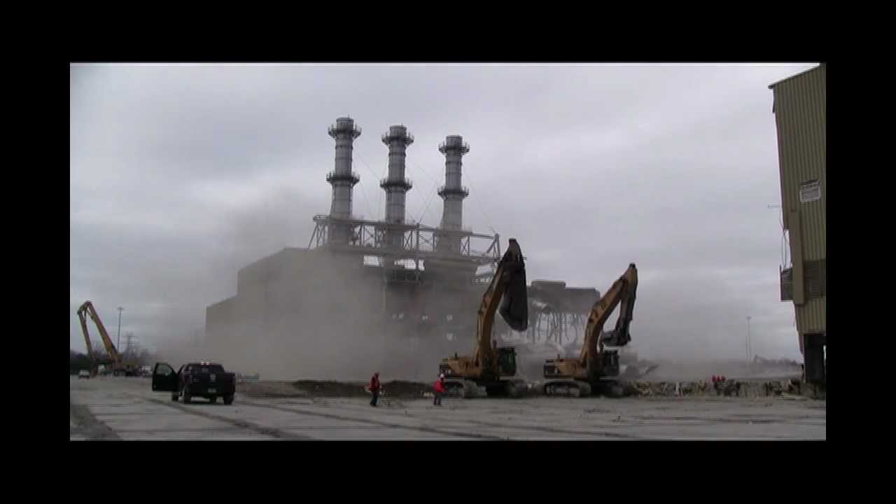 MCM Demolishes GM Pontiac East Assembly Plant Vent Stacks