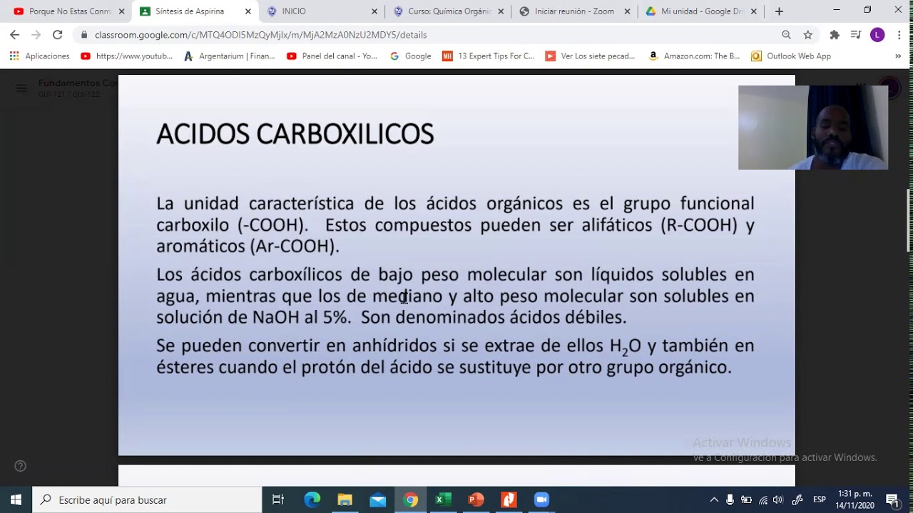 Química Orgánica Fundamento síntesis de aspirina