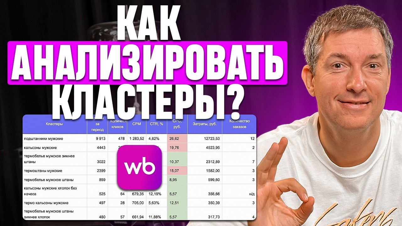 Анализ кластеров за 2 клика: Как улучшить рекламу на Wildberries в пик сезона?