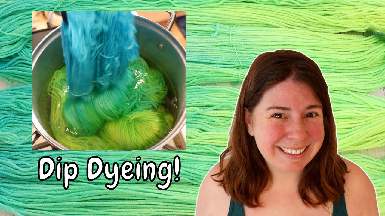 Dyepot Weekly #366 - Dip Dyeing Yarn into Two Bright Colors: Dharma Acid Dyes