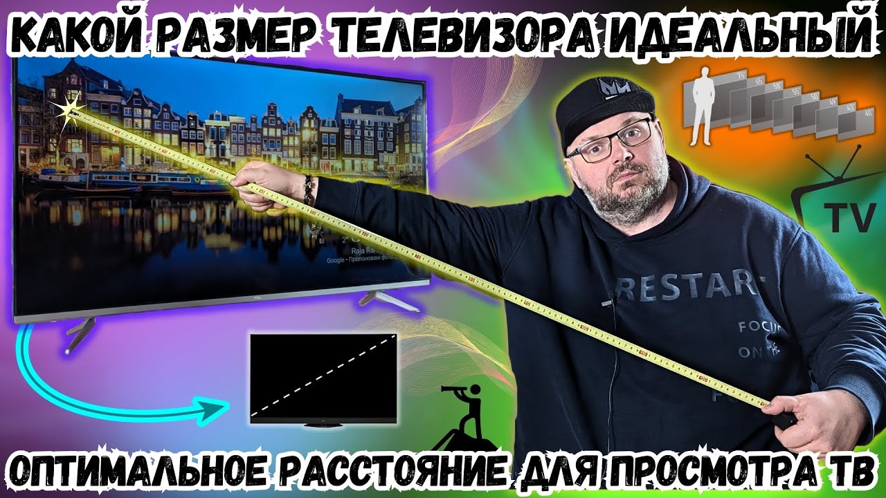 КАК ВЫБРАТЬ ИДЕАЛЬНЫЙ РАЗМЕР ТЕЛЕВИЗОРА? ИЛИ КАКОЕ РАССТОЯНИЯ ОПТИМАЛЬНО ДЛЯ ПРОСМОТРА ТВ?