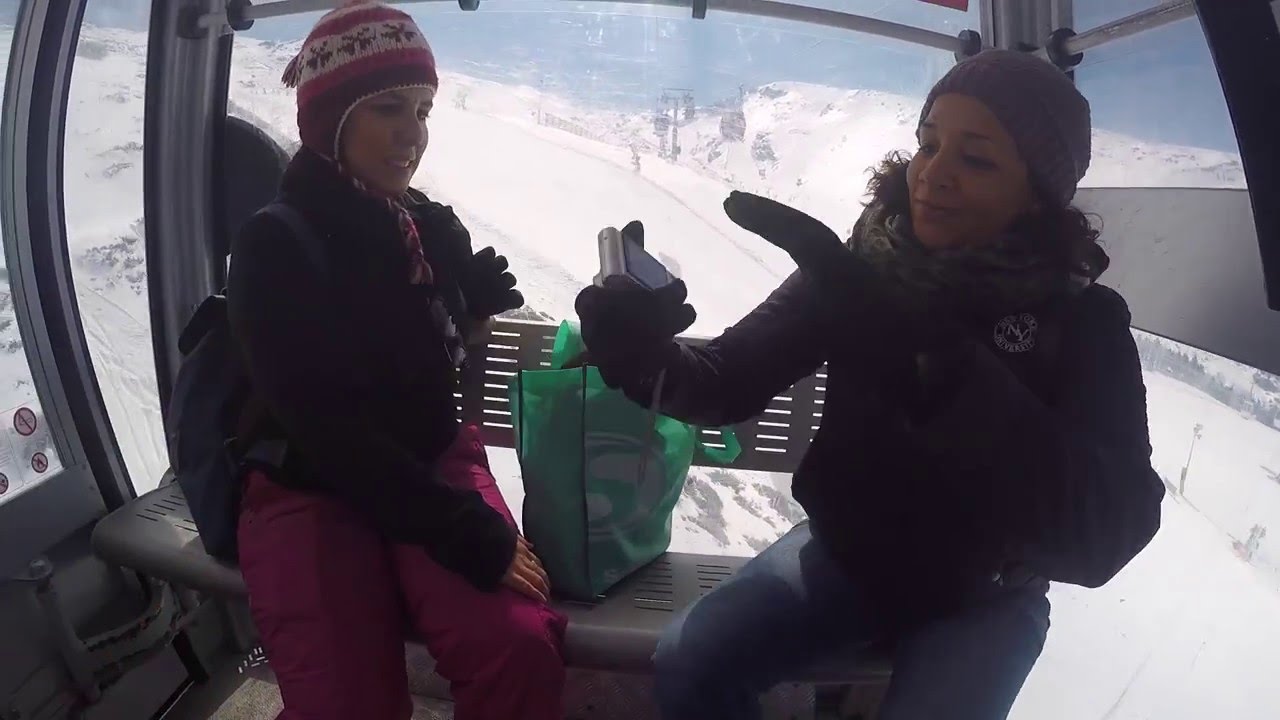 Subida en el teleférico Pradollano - Borreguiles. Sierra Nevada 2016