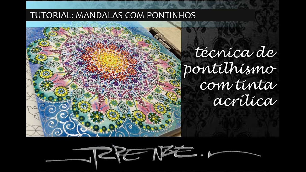 Iniciando - Mandala com Pontinhos e tinta acrílica