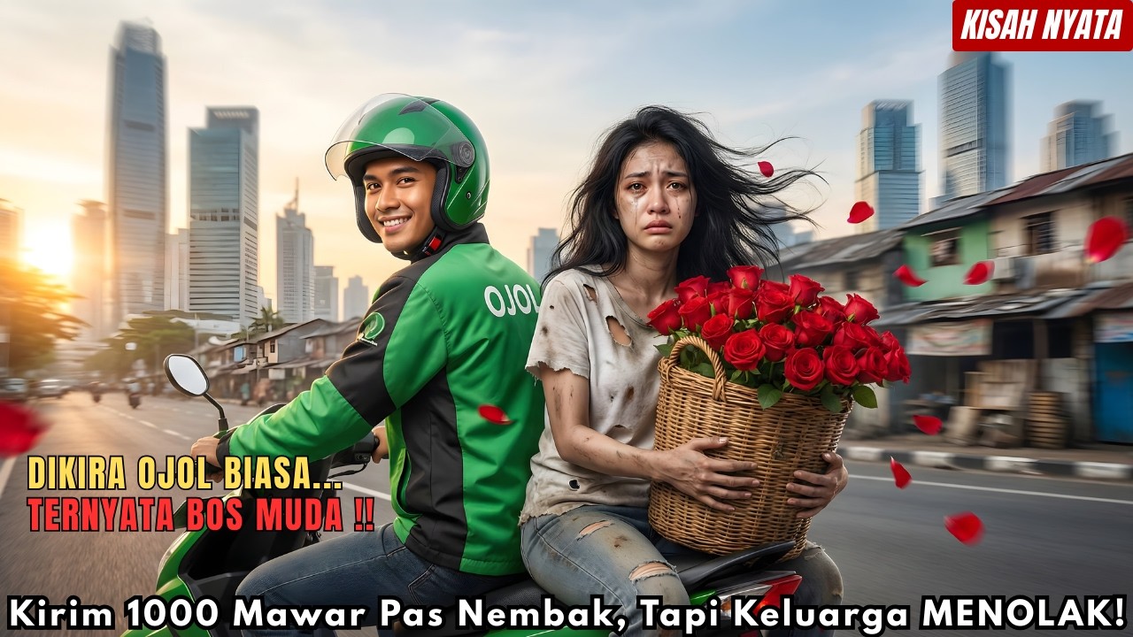 CEO MUDA Nyamar Jadi Ojol, Ketemu Janda Penjual Bunga, Kirim 1000 Mawar Malah Diusir Keluarganya!