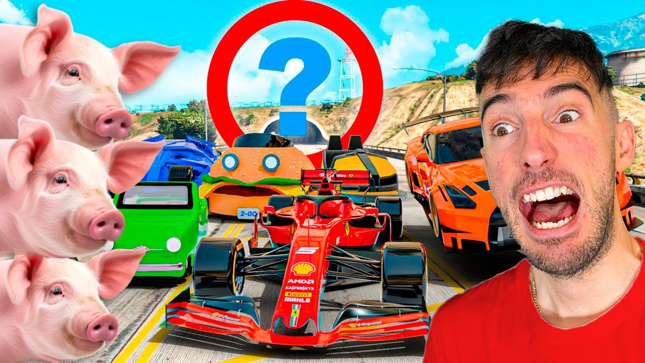 GUERRA DE CERDOS EN COCHES ALEATORIOS !! GTA 5 ONLINE