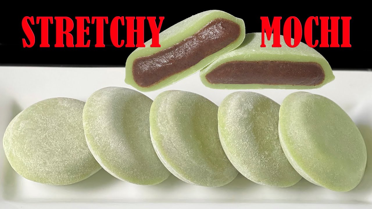 Bánh Mochi Trà Xanh Nhân Đậu Đỏ Dẻo Mịn - Super Stretchy Squishy Mochi