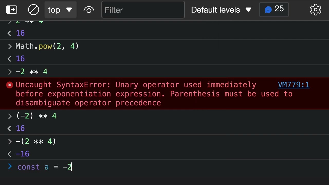 JavaScript tips &mdash; The exponentiation operator (**)