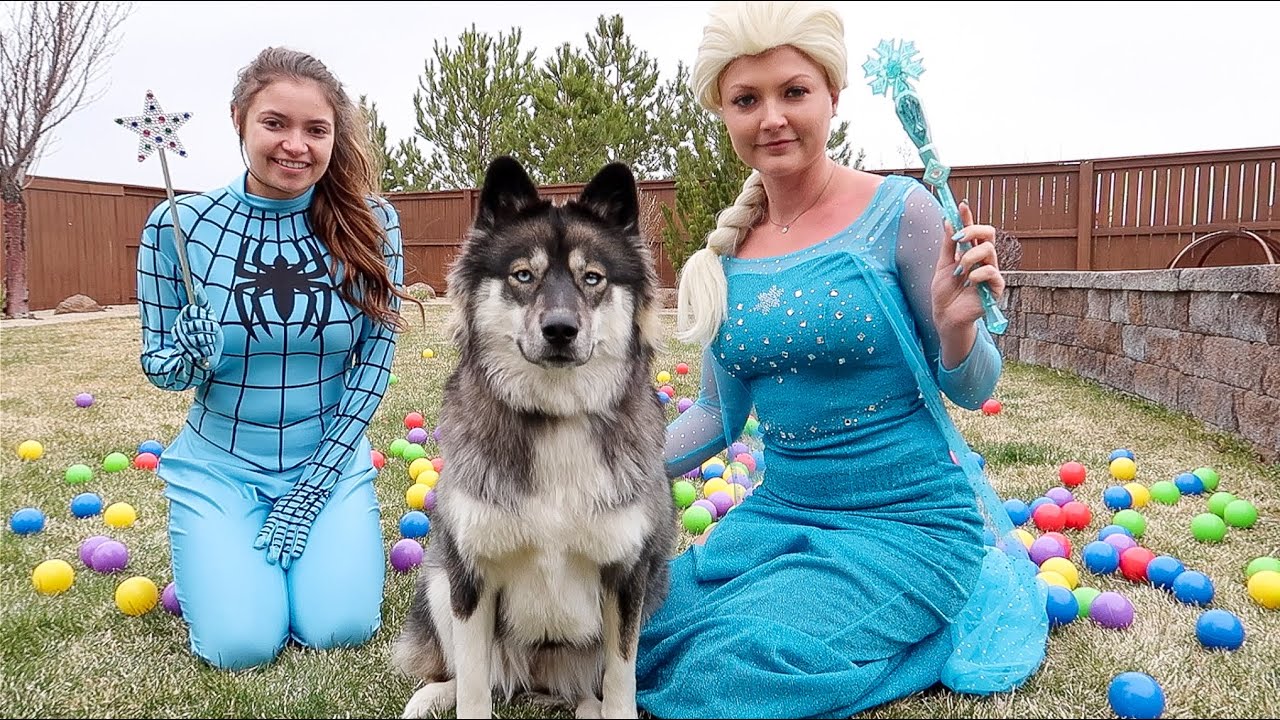 Blue Spider Girl Saves Kakoa From Frozen Elsa!