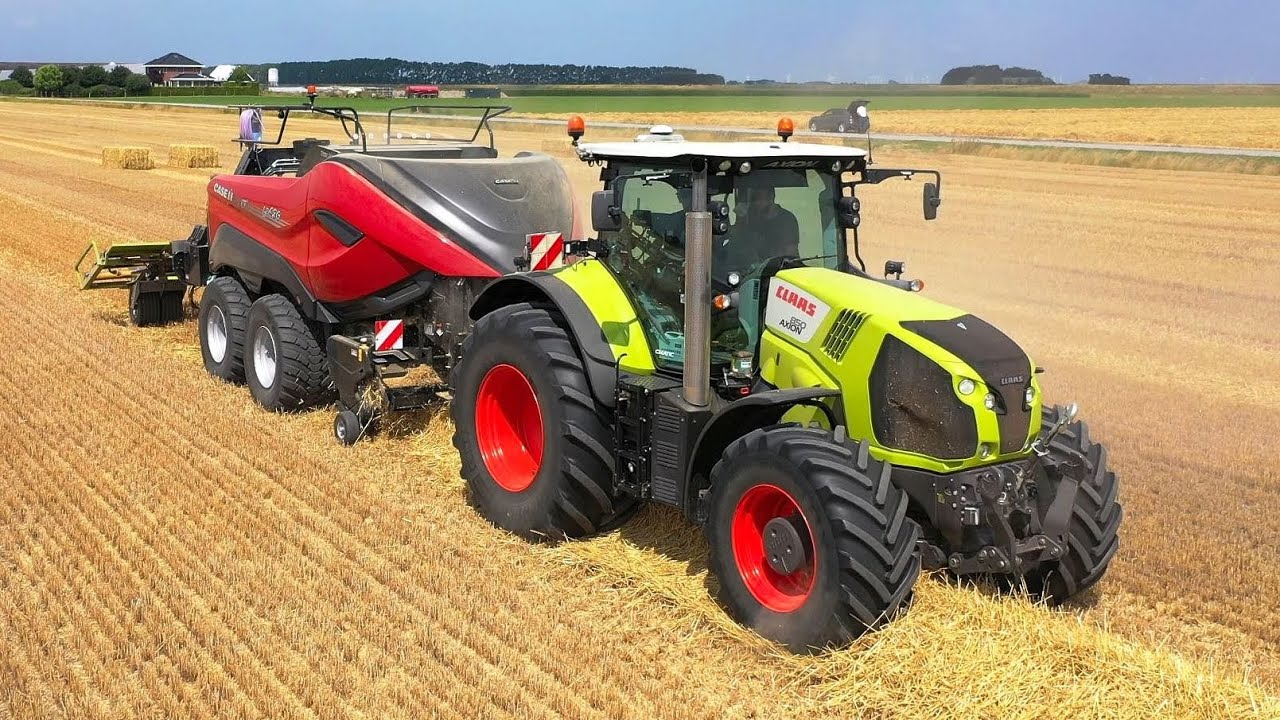 Combinen met Claas Lexion 770 en persen met Case IH LB 436 Westerhof.