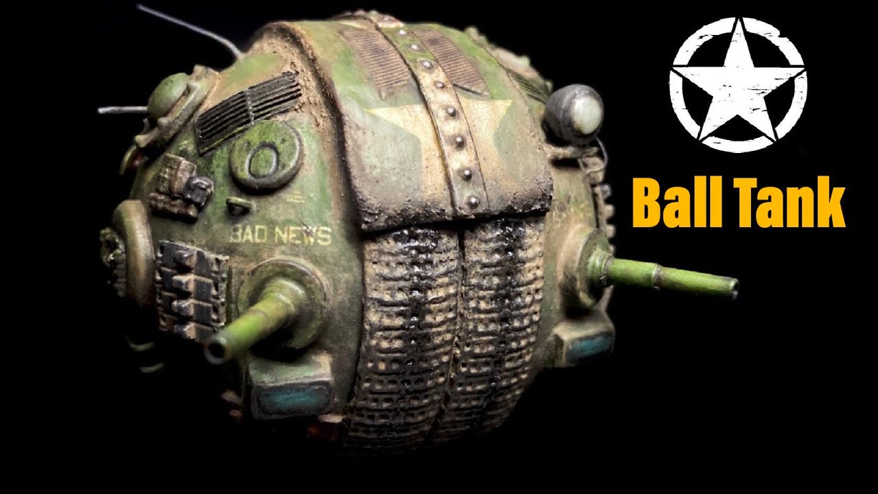 My first Scratch Built Model! Ball Tank- 1/72- brush painted