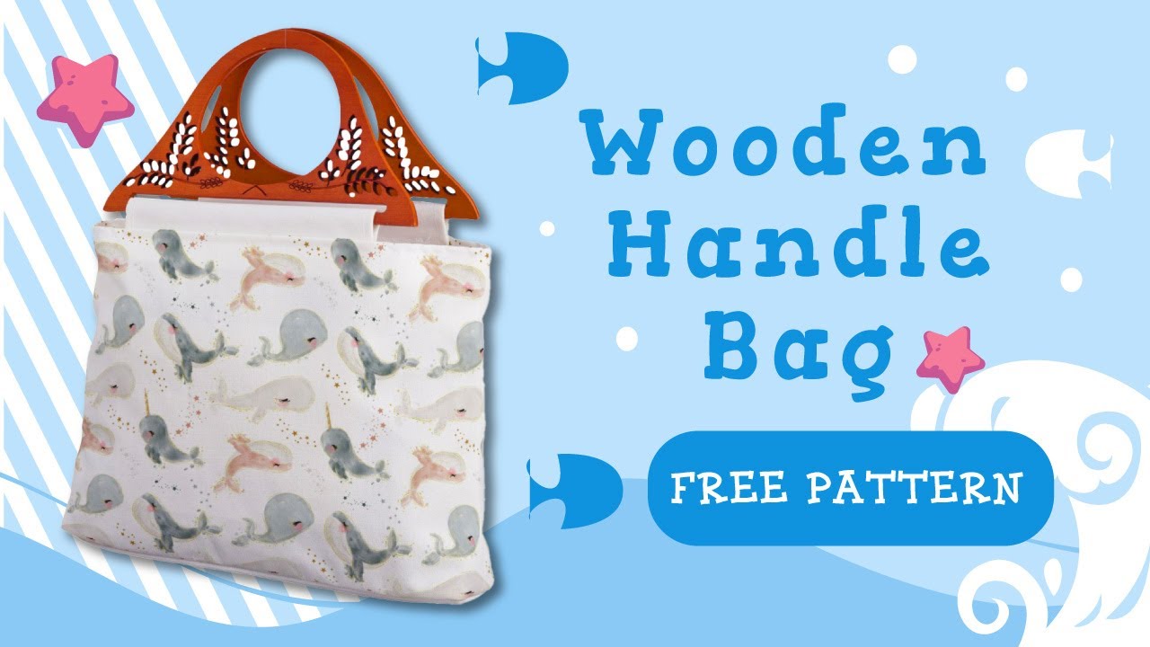 FabricBear「Wooden Handle Bag」Free Pattern