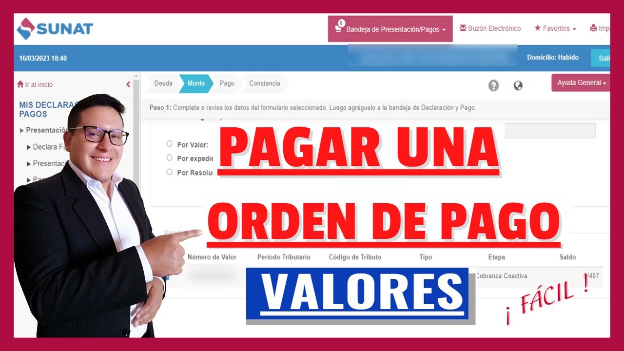 🔴Como PAGAR una  orden de pago (VALORES) SUNAT 2023 - Actualizado