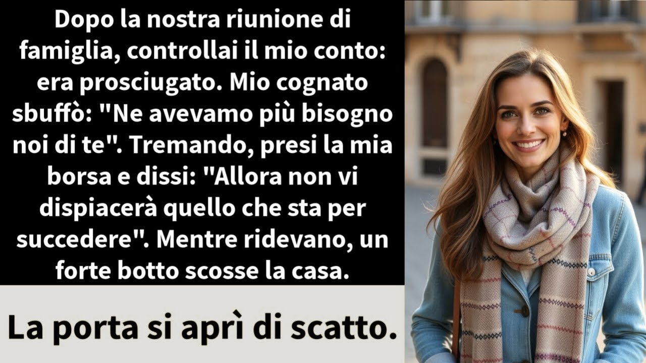 Dopo la nostra riunione di famiglia, controllai il mio conto  era prosciugato  Mio cognato sbuffò