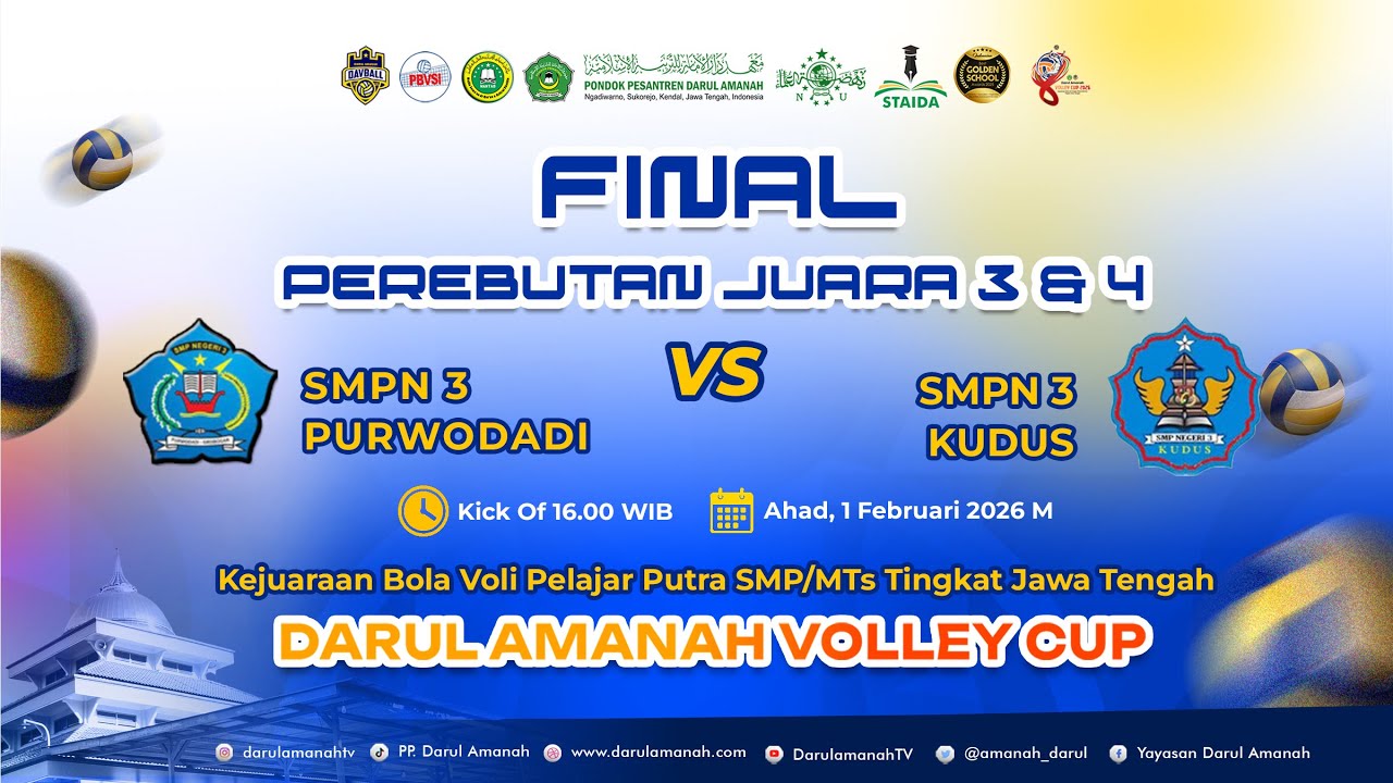 🔴LIVE | FINAL PEREBUTAN JUARA  3 & 4 SMP N 3 KUDUS VS SMP N 3 PURWODADI