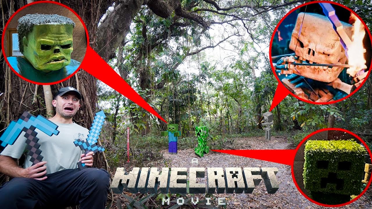 IF YOU SEE MINECRAFT MOVIE ZOMBIE, SKELETON, CREEPER & SPIDERS IN REAL LIFE, RUN!! (GONE WRONG)
