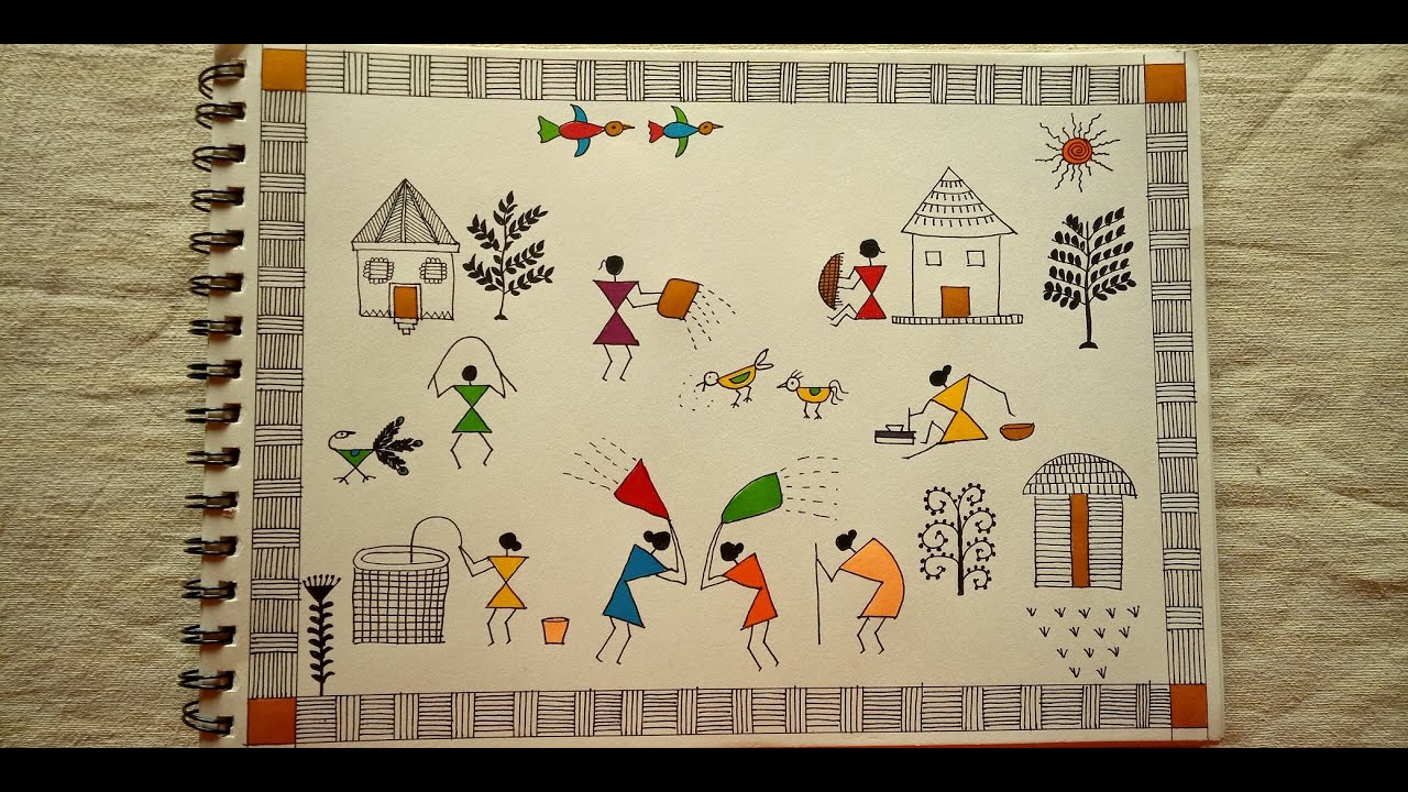 Warli Art of village life | Praka Art