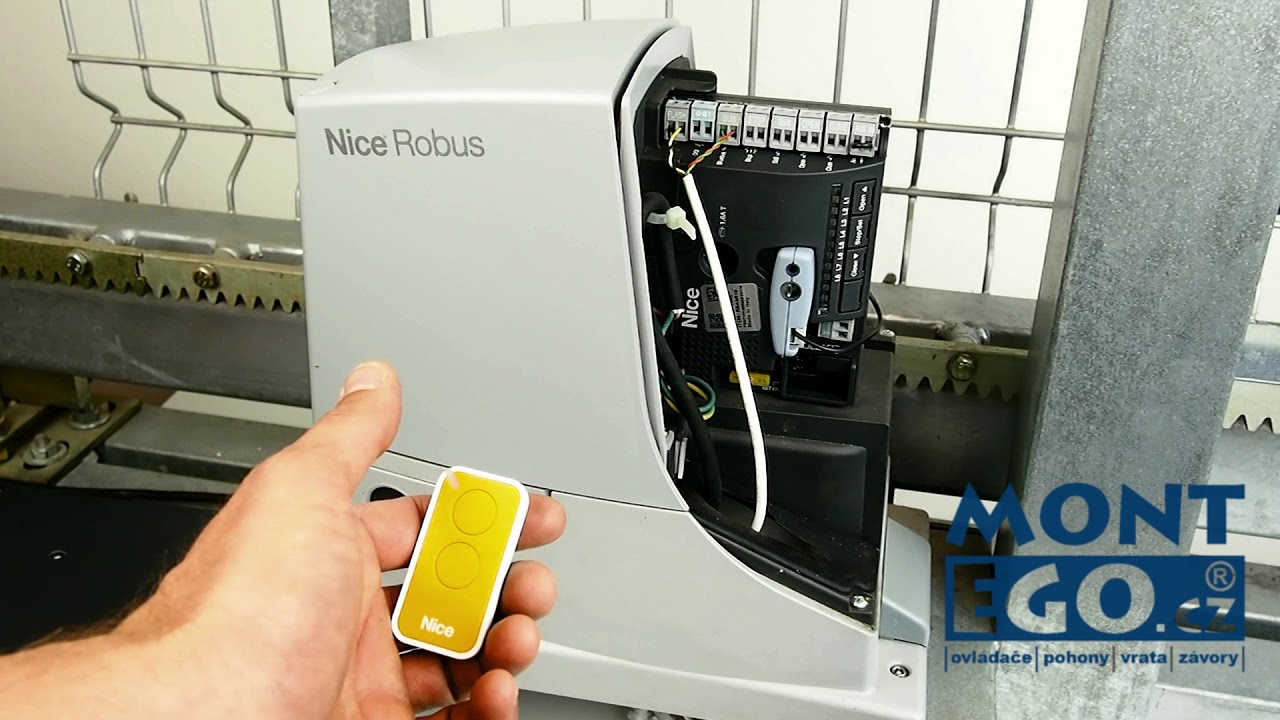 Připojení ovladače INTY2 k pohonu Nice Robus | MontEgo.cz
