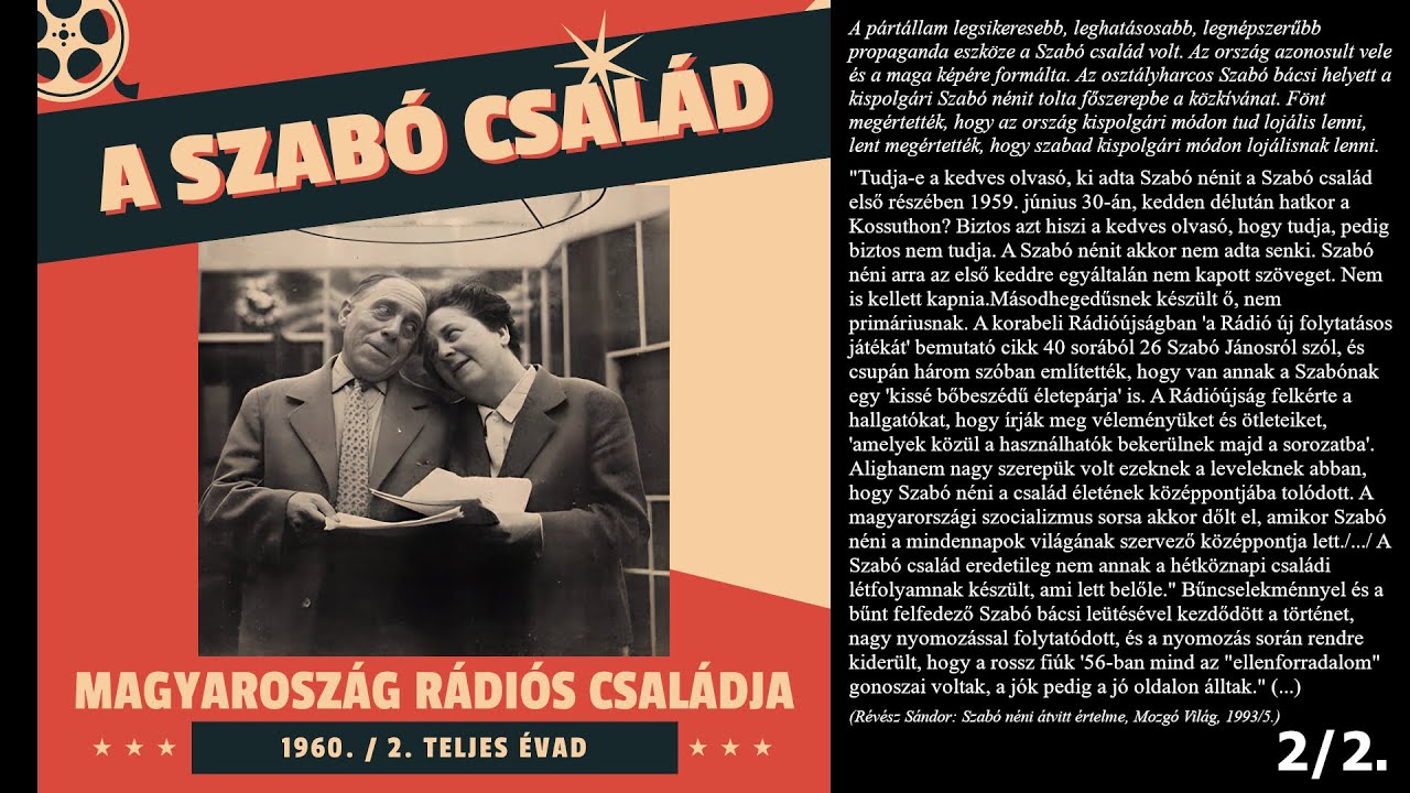 A Szabó család (2. teljes évad, 1960) (2/2. csomag | 53-78. rész) #szabocsalad