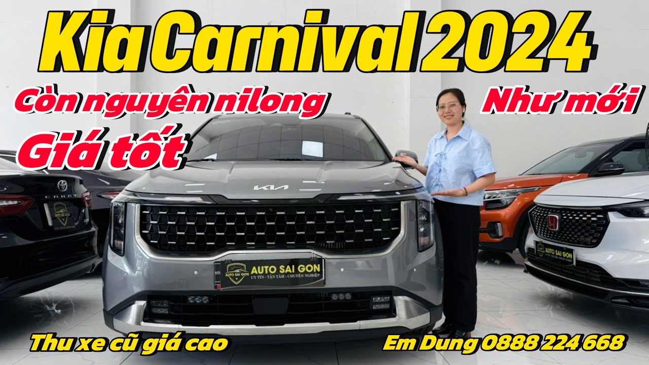 Kia Carnival Premium 2024 máy dầu 7 ghế lướt như mới|Thu mua ô tô cũ Tphcm
