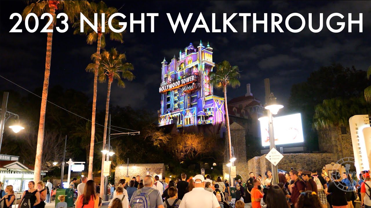 Disney's Hollywood Studios 2023 Night Walkthrough in 4K | Walt Disney World Florida February 2023