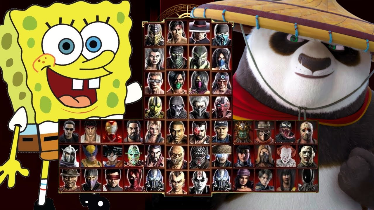 Mortal Kombat 9 - SPONGEBOB SQUAREPANTS 🧽 & PO 🐼 - Expert Tag Ladder - Gameplay @(1080p) - 60ᶠᵖˢ ✔