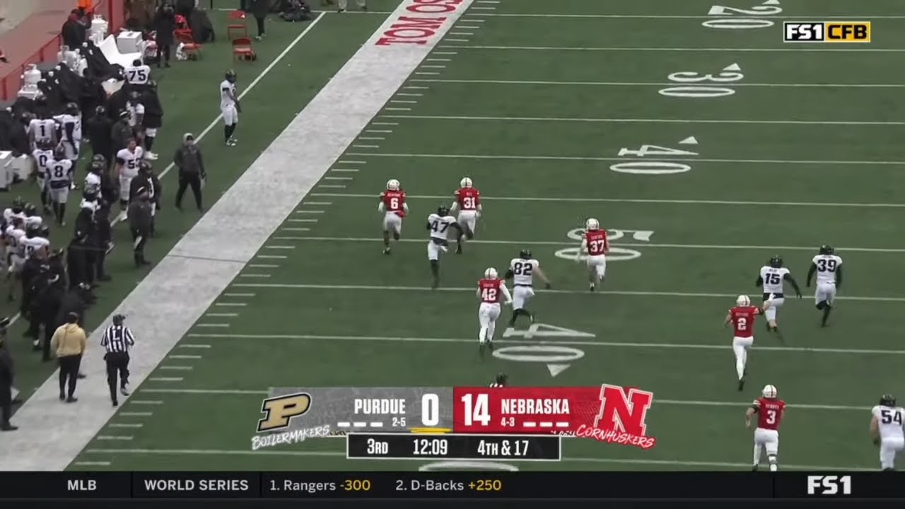 Nebraska blocked field goal TD vs Purdue