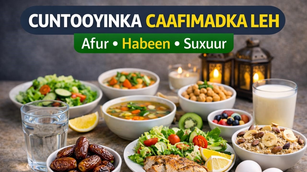 Wax ka ogow cuntooyinka Caafimaadka leh: ee la  Cunaayo Afurka, Habeenka iyo Suxuurta?