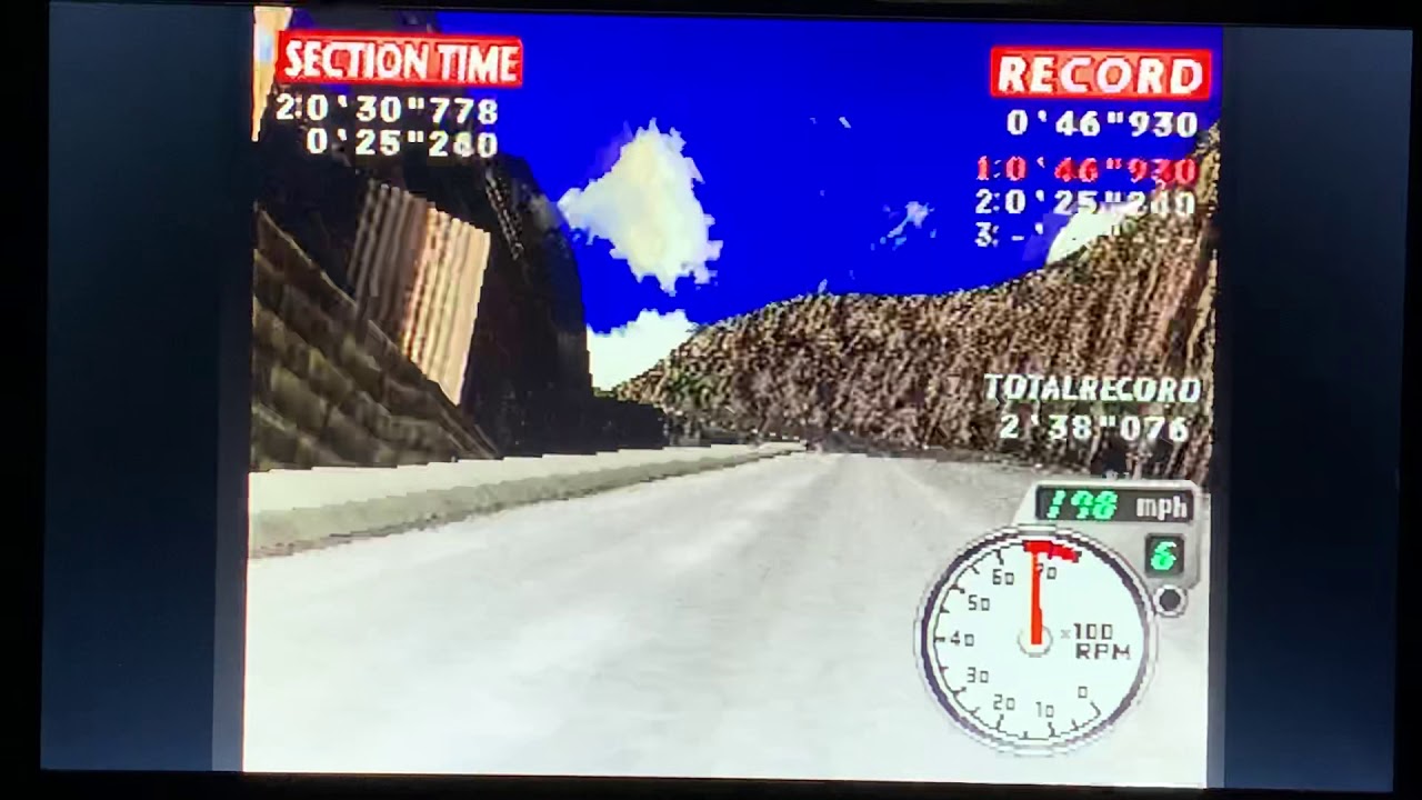 Rage Racer (PS1) - Time Attack: Mythical Coast (Lizard Bulldog)