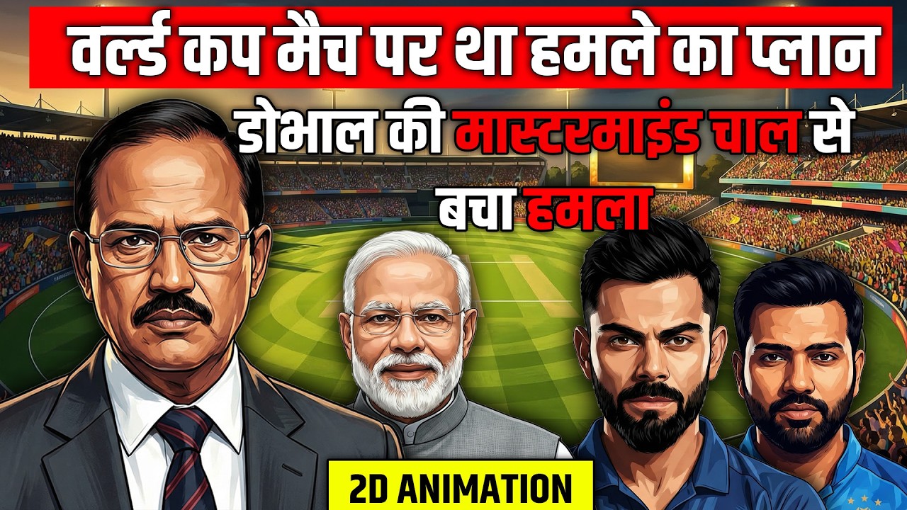 Kaise Ajit Doval ne World Cup Match Par Hone Wala Hamla Roka | 2D animation