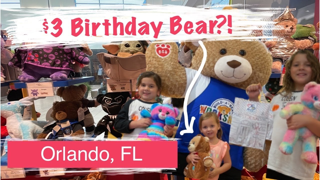 Birthday Girl shops at Build-A-Bear Workshop in Florida Mall to get a $3 Bear, Outfit & Voice box!