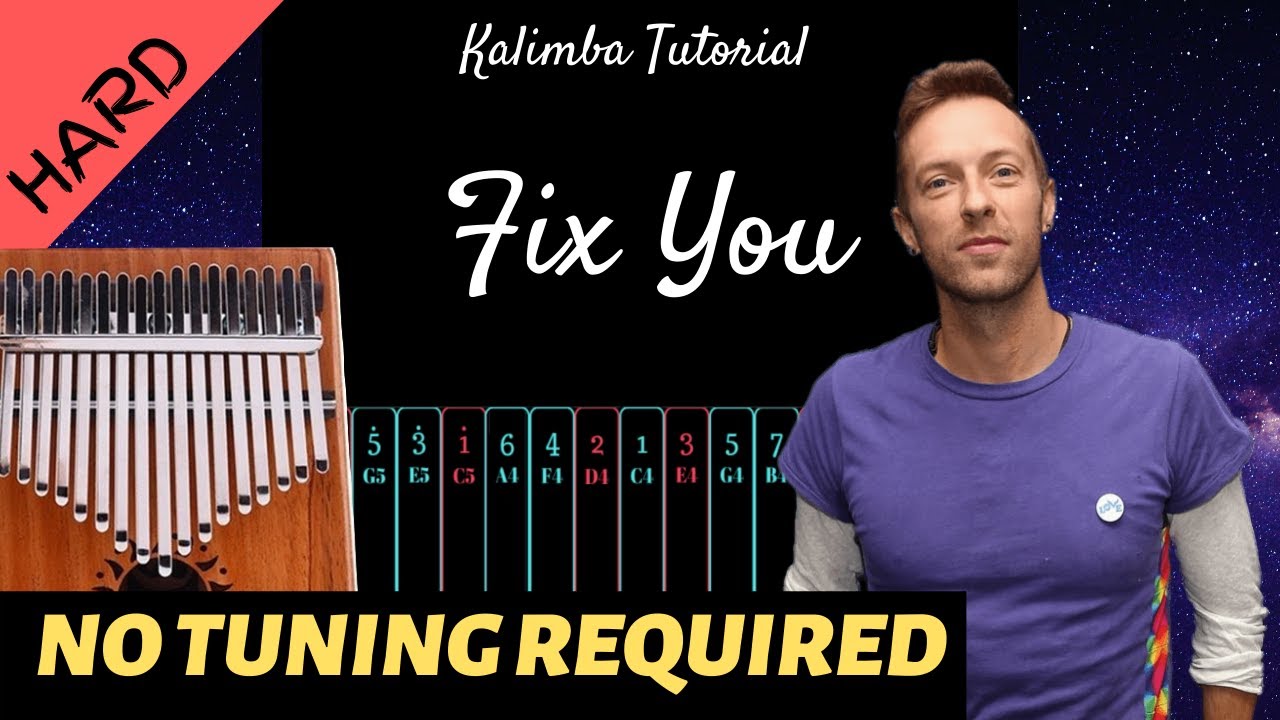 Fix You - Coldplay | Kalimba Tutorial (Hard)