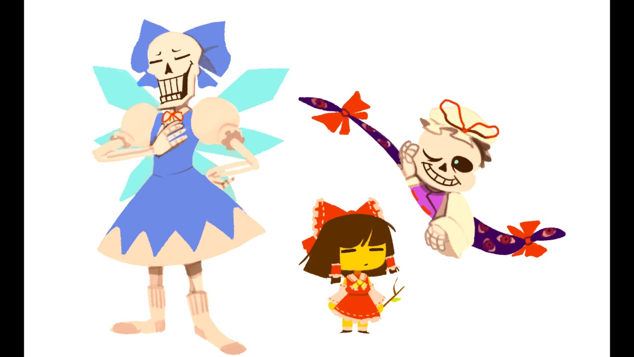 [Undertale x Touhou] Bad Apple + Bonetrousle