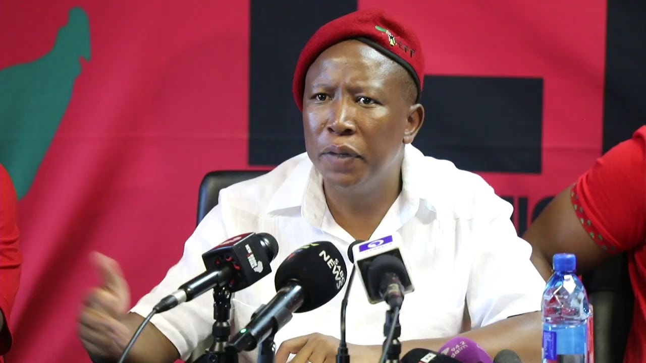 CIC Julius Malema and EFF Officials Adressing Media