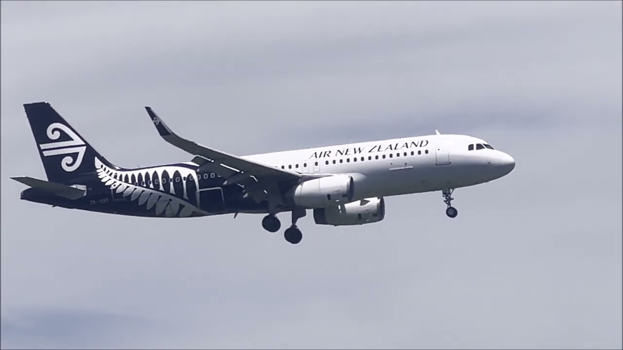 【オークランド】ニュージーランド航空 A321　RWY23着陸①