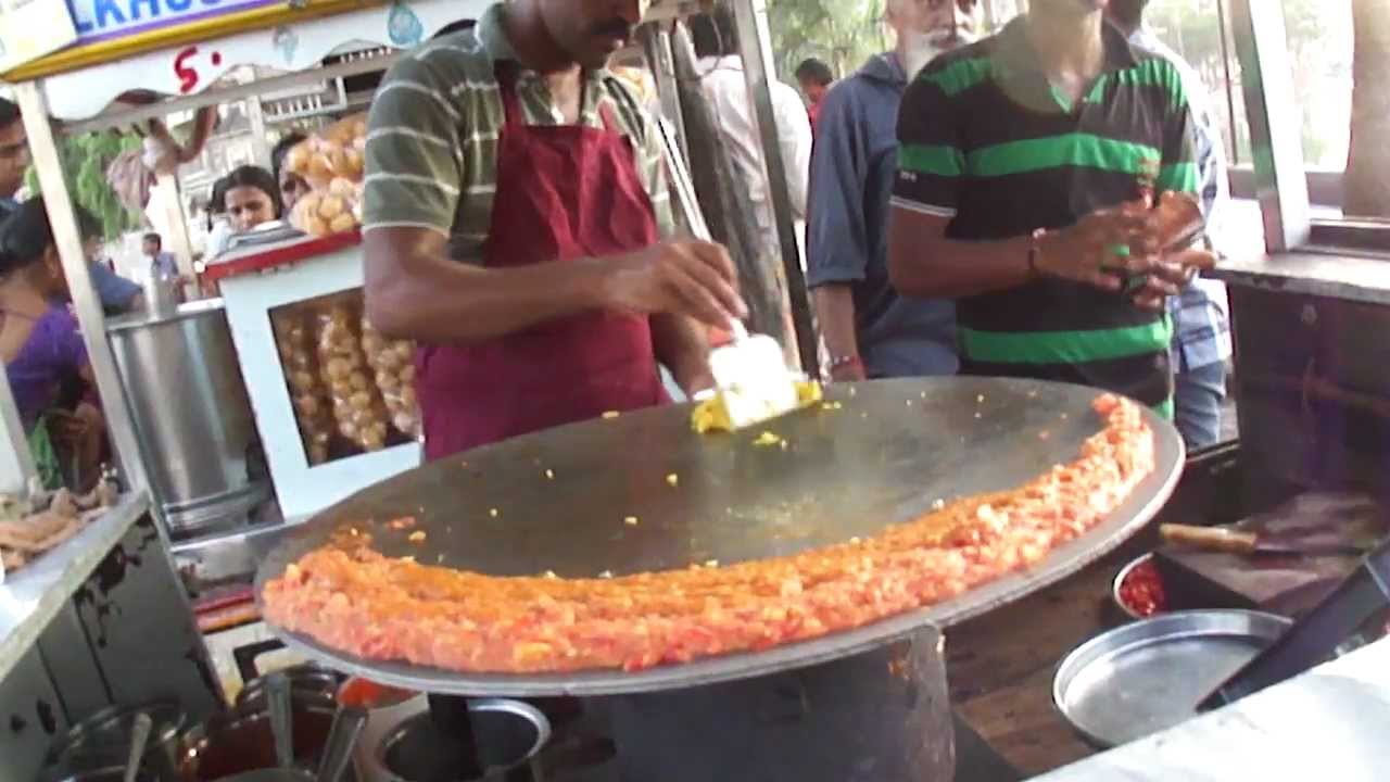 Indian Street Food - Pillau Rice at Krishna Pav Bhaji Stall, Lunsiqui, Navsari, Gujarat, India.