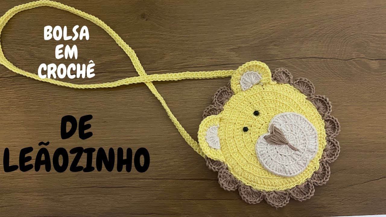 🦁BOLSA DE LEÃO EM CROCHÊ (SQUARE