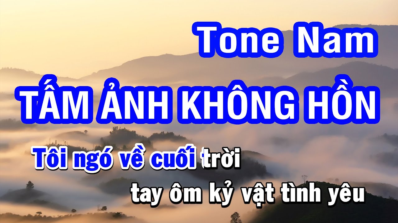 Karaoke Tấm Ảnh Không Hồn - Tone Nam (Em) | Nhan KTV