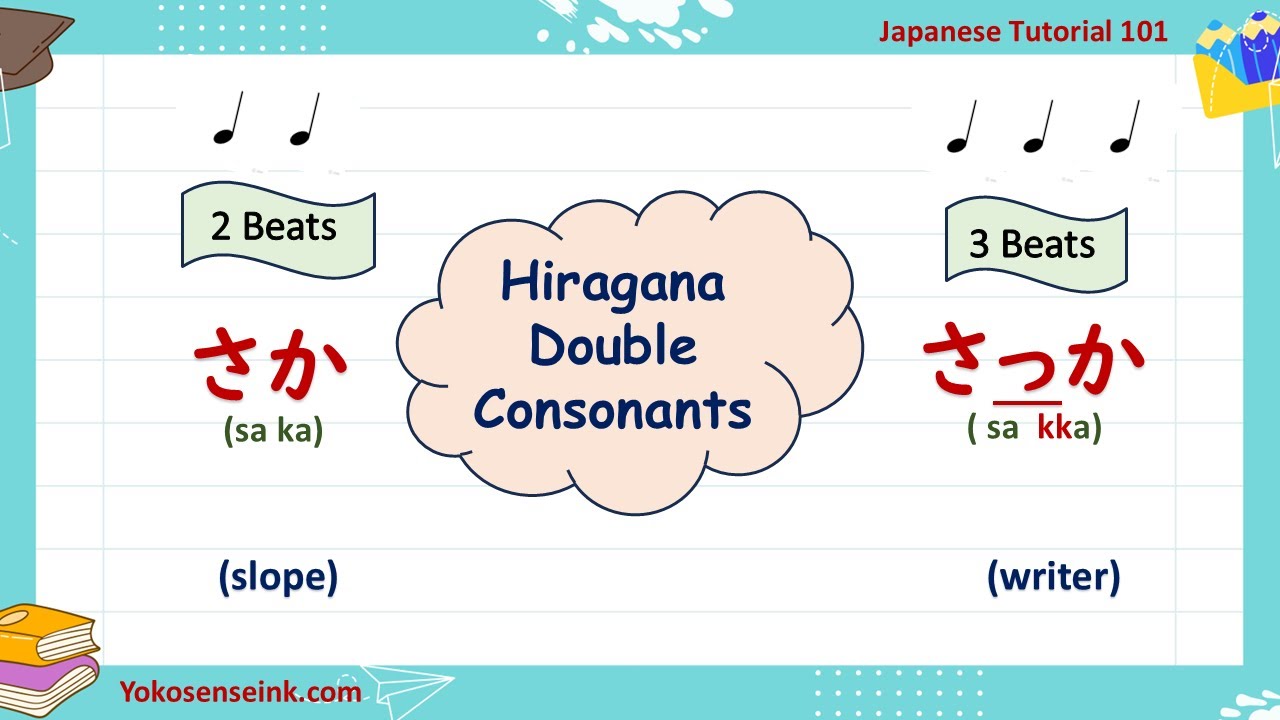 Japanese 101 Lesson 7: Hiragana Double Consonants _ Like Hiccups!