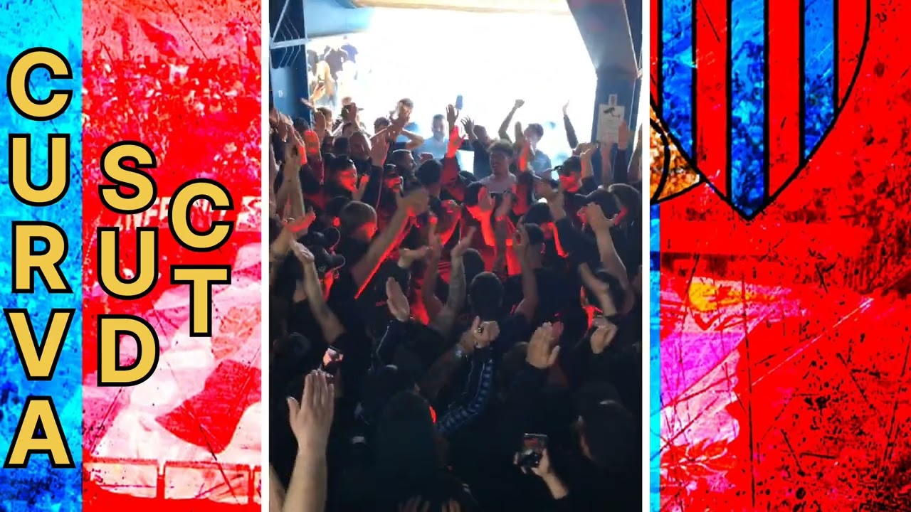 GLI ULTRAS DELLA CURVA SUD SI DIRIGONO VERSO I GRADONI #catania #ultras #calciocatania