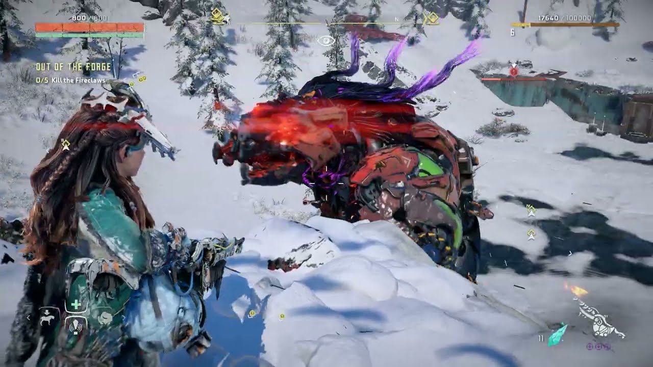 Horizon Zero Dawn | Remastered | Frozen Wilds | Killing Fire Claw | #horizonzerodawn #remastered